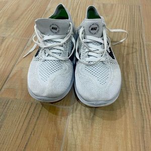 White and black Nike Fly Knit